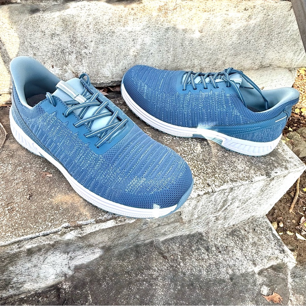 Orthofeet Yari Hands-Free men's Blue Athletic Shoe Sneakers Sz 14 4E